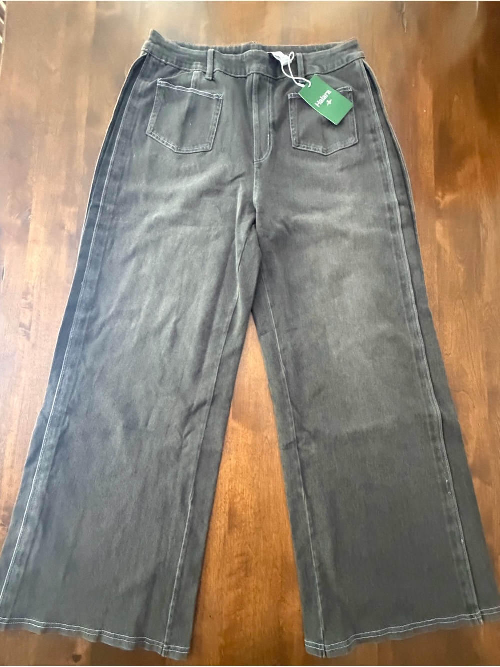 Halara Wide Leg Dark Grey Jeans New Large